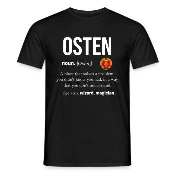 Ossi Geschenk Ostdeutschland NVA Germania Osten - Männer T-Shirt - Schwarz - Vorne - AI Model Male 178 light (178cm)