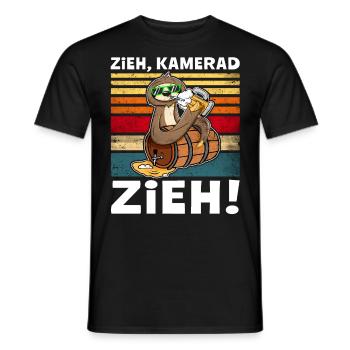 Bier Trinken Biersprüche Faultier Saufen - Männer T-Shirt - Schwarz - Vorne - AI Model Male 178 light (178cm)