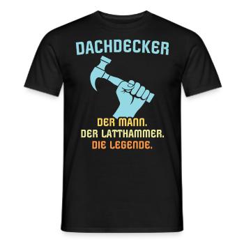 Dachdecker Dachspengler Legende Dachklempner - Männer T-Shirt - Schwarz - Vorne - AI Model Male 178 light (178cm)