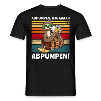 Bière paresseuse à souder - T-shirt homme - noir - Devant - AI Model Male 178 light (178cm)