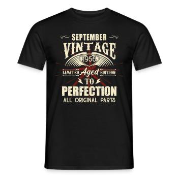 Retro Legends Cadeau d’anniversaire Septembre 1956 - T-shirt homme - noir - Devant - AI Model Male 178 light (178cm)