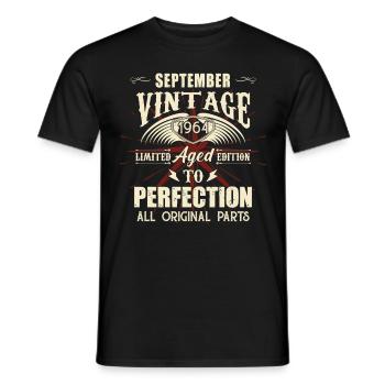 Retro Legends Cadeau d’anniversaire Septembre 1964 - T-shirt homme - noir - Devant - AI Model Male 178 light (178cm)