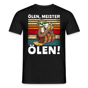Heiraten Bier Faultier Junggesellenabschied - Männer T-Shirt - Schwarz - Vorne - AI Model Male 178 light (178cm)