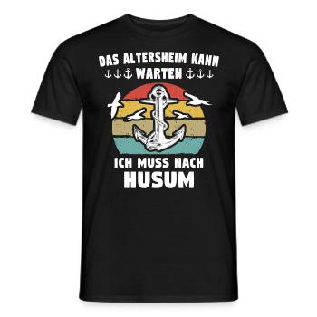 Husum Urlaub Husumer Nordsee - Männer T-Shirt - Schwarz - Vorne - AI Model Male 178 light (178cm)