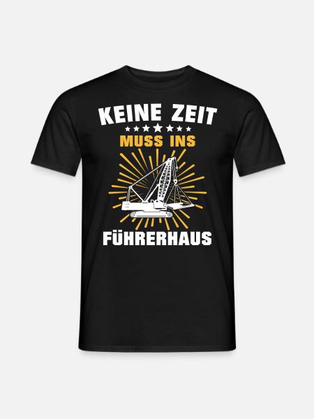 Kranführer Sprüche Kran Kranfahrer - Männer T-Shirt - Schwarz