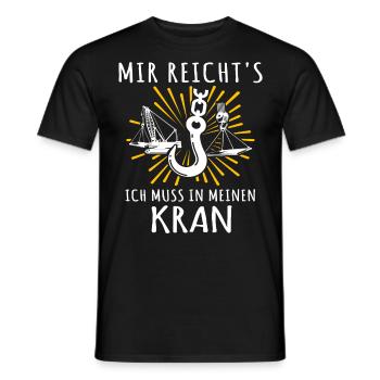 Kranführer Kran Sprüche Kranfahrer - Männer T-Shirt - Schwarz - Vorne - AI Model Male 178 light (178cm)