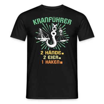 Kranführer Kran Kranfahrer - Männer T-Shirt - Schwarz - Vorne - AI Model Male 178 light (178cm)