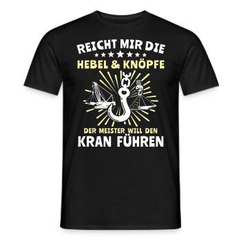 Kranführer Kran Kranfahrer - Männer T-Shirt - Schwarz - Vorne - AI Model Male 178 light (178cm)