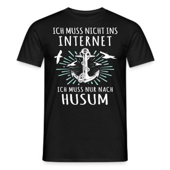 Husum Souvenir Husumer - Männer T-Shirt - Schwarz - Vorne - AI Model Male 178 light (178cm)