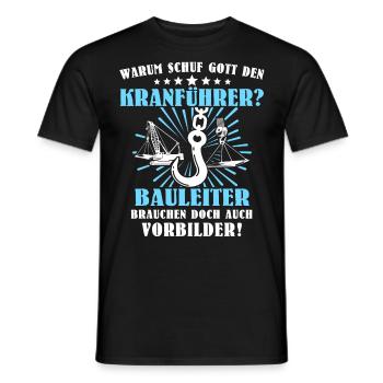 Kranführer Kran Kranfahrer Kranfahren - Männer T-Shirt - Schwarz - Vorne - AI Model Male 178 light (178cm)