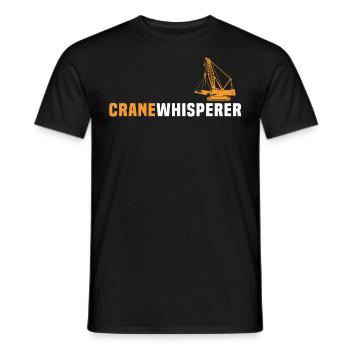 Crane Operator Crane Whisperer Crane Crane Crane - Men's T-Shirt - black - Front - AI Model Male 178 light (178cm)