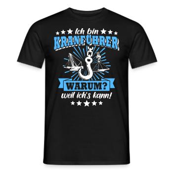 Kranfahrer Kran Sprüche Kranführer - Männer T-Shirt - Schwarz - Vorne - AI Model Male 178 light (178cm)