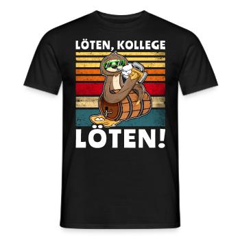 Bier Saufen Faultier Saufsprüche - Männer T-Shirt - Schwarz - Vorne - AI Model Male 178 light (178cm)