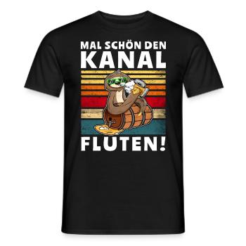 Bier Saufen Faultier Saufsprüche - Männer T-Shirt - Schwarz - Vorne - AI Model Male 178 light (178cm)