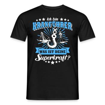 Kranführer Kran Sprüche Kranfahrer - Männer T-Shirt - Schwarz - Vorne - AI Model Male 178 light (178cm)