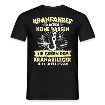 Kranführer Kran Sprüche Kranfahrer - Männer T-Shirt - Schwarz - Vorne - AI Model Male 178 light (178cm)