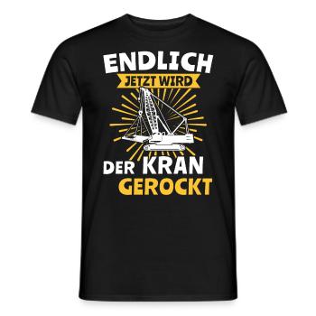Kranführer Kranfahren Kranfahrer Kran - Männer T-Shirt - Schwarz - Vorne - AI Model Male 178 light (178cm)