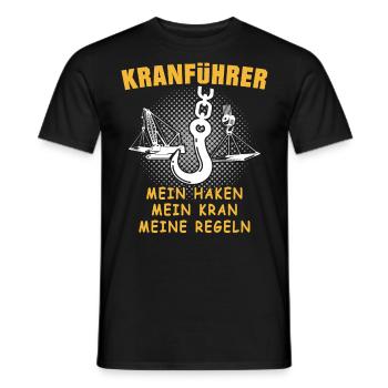 Kranführer Kranfahren Kranfahrer Kran - Männer T-Shirt - Schwarz - Vorne - AI Model Male 178 light (178cm)