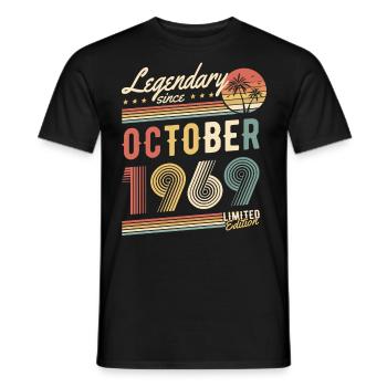 Legendary Since October 1969 Limited Edition - Männer T-Shirt - Schwarz - Vorne - AI Model Male 178 light (178cm)