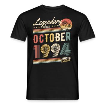 Legendary Since October 1994 Limited Edition - Männer T-Shirt - Schwarz - Vorne - AI Model Male 178 light (178cm)