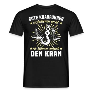 Kranführer Kran Bauarbeiter Kranfahrer - Männer T-Shirt - Schwarz - Vorne - AI Model Male 178 light (178cm)