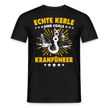 Kranführer Kran Bauarbeiter Kranfahrer - Männer T-Shirt - Schwarz - Vorne - AI Model Male 178 light (178cm)