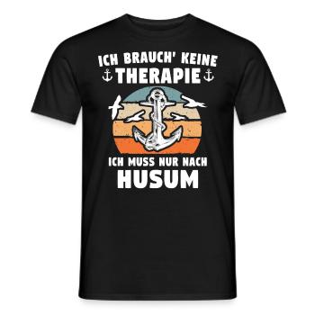 Husum Nordsee Husumer - Männer T-Shirt - Schwarz - Vorne - AI Model Male 178 light (178cm)