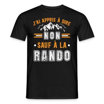 Randonnée Idée cadeau randonneur humour - T-shirt homme - noir - Devant - AI Model Male 178 light (178cm)