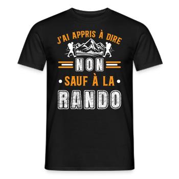 Randonnée Idée cadeau randonneur humour - T-shirt homme - noir - Devant - AI Model Male 178 light (178cm)