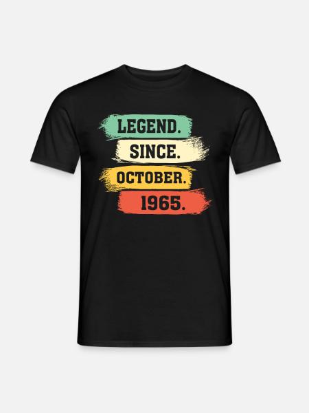Legend since October 1965 - Männer T-Shirt - Schwarz
