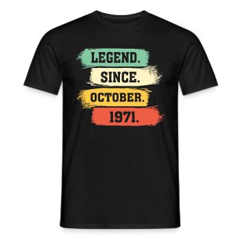 Légende depuis octobre 1971 - T-shirt homme - noir - Devant - AI Model Male 178 light (178cm)