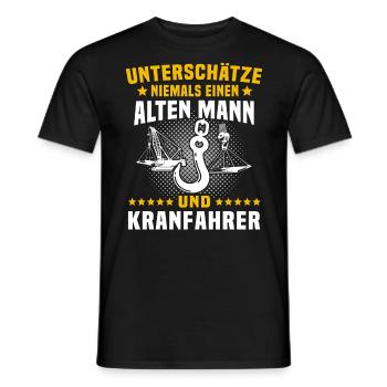 Kranführer Sprüche Kran Kranfahrer - Männer T-Shirt - Schwarz - Vorne - AI Model Male 178 light (178cm)