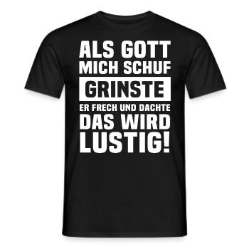 Ironische Sprüche Humor Gott - Männer T-Shirt - Schwarz - Vorne - AI Model Male 178 light (178cm)