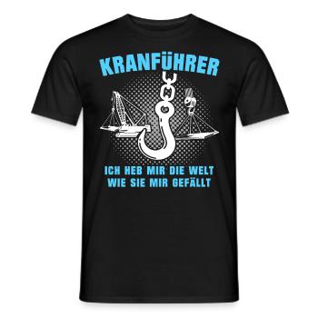Kranführer Kran Kranfahrer Kranhaken - Männer T-Shirt - Schwarz - Vorne - AI Model Male 178 light (178cm)