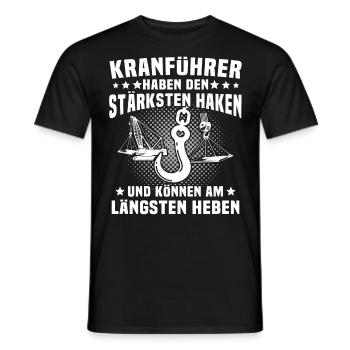 Kranführer Kran Kranfahrer Kranhaken - Männer T-Shirt - Schwarz - Vorne - AI Model Male 178 light (178cm)