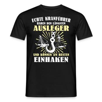 Kranführer Kran Kranfahrer - Männer T-Shirt - Schwarz - Vorne - AI Model Male 178 light (178cm)