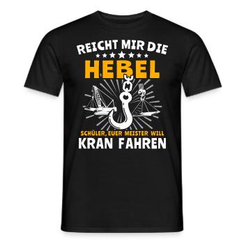 Kranführer Kran Kranfahrer - Männer T-Shirt - Schwarz - Vorne - AI Model Male 178 light (178cm)