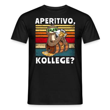 Bier Faultier Trinksprüche - Männer T-Shirt - Schwarz - Vorne - AI Model Male 178 light (178cm)