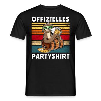 Bier Faultier Trinksprüche - Männer T-Shirt - Schwarz - Vorne - AI Model Male 178 light (178cm)