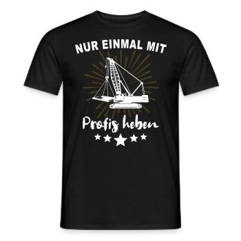 Kranführer Kranfahrer Kran - Männer T-Shirt - Schwarz - Vorne - AI Model Male 178 light (178cm)