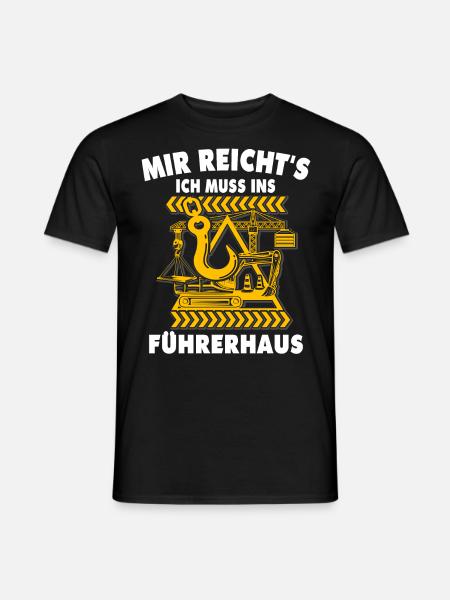Kranführer Kranfahrer Kran - Männer T-Shirt - Schwarz