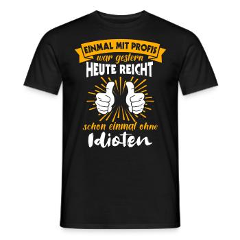 Profis Arbeiten Handwerker - Männer T-Shirt - Schwarz - Vorne - AI Model Male 178 light (178cm)