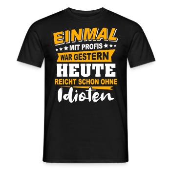 Profis Arbeiten Handwerker - Männer T-Shirt - Schwarz - Vorne - AI Model Male 178 light (178cm)