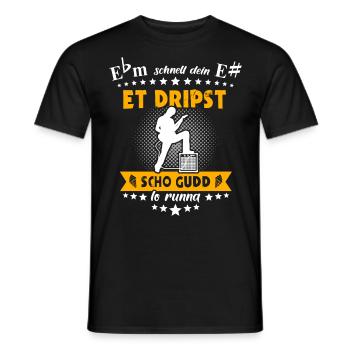 Musiker Saarland Ebm E# Saarländisch - Männer T-Shirt - Schwarz - Vorne - AI Model Male 178 light (178cm)
