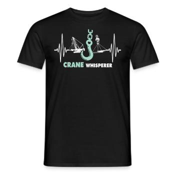 Kranführer EKG Kranfahrer Herzlinie - Männer T-Shirt - Schwarz - Vorne - AI Model Male 178 light (178cm)