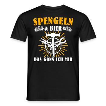 Spengler Sprüche Spengeln Bauspengler - Männer T-Shirt - Schwarz - Vorne - AI Model Male 178 light (178cm)