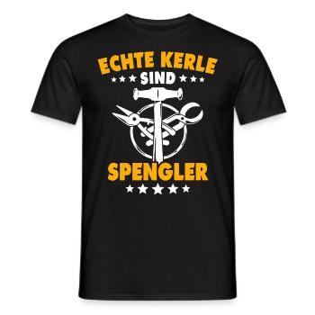 Spengler Spengeln Bauspengler - Männer T-Shirt - Schwarz - Vorne - AI Model Male 178 light (178cm)