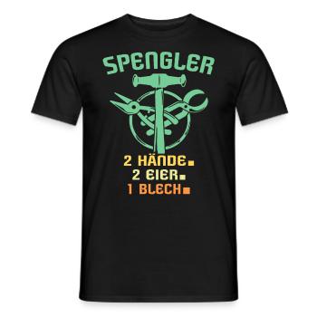 Spengler Spengeln Bauspengler - Männer T-Shirt - Schwarz - Vorne - AI Model Male 178 light (178cm)