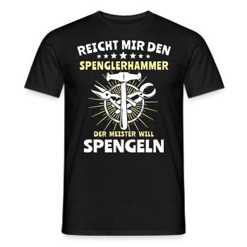 Spengler Spengeln Bauspengler - Männer T-Shirt - Schwarz - Vorne - AI Model Male 178 light (178cm)