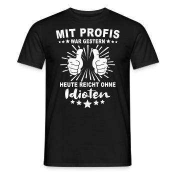 Profis Arbeiten Handwerker - Männer T-Shirt - Schwarz - Vorne - AI Model Male 178 light (178cm)